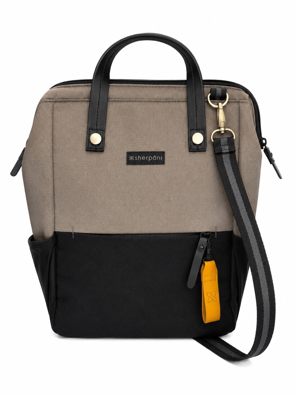 Sherpani Gray, Black & Yellow Convertible Messenger